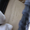 Stella McCartney UK. Beige Raffia/Black Vegan Leather Mini Silver Hardward Long Chain Shoulder Bag