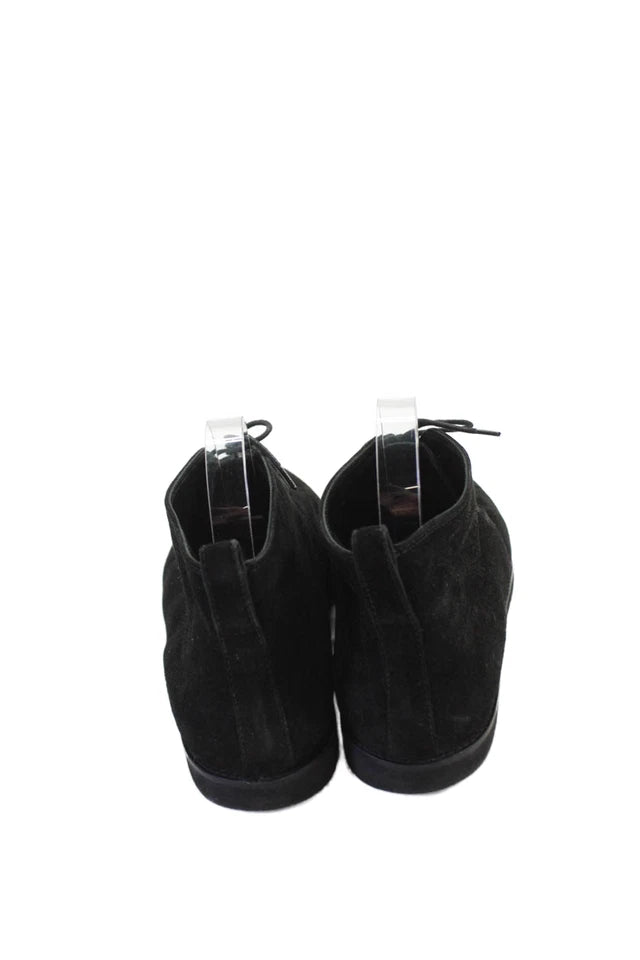 Manolo Blahnik Paris. Black Textured Lined Lace Up Mini Booties Size EUR 40.5