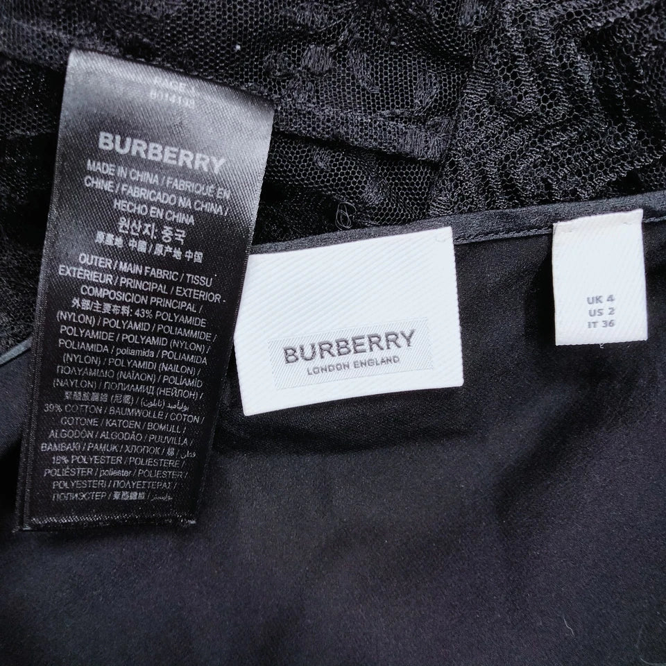 BURBERRY LONDON. Nylon Lace, Cotton Polyester Dress