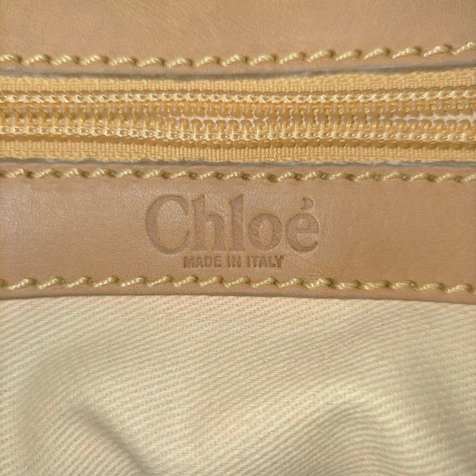 Chloe Paris. Beige/Browns Leather Shoulderbag  / Hand Bag
