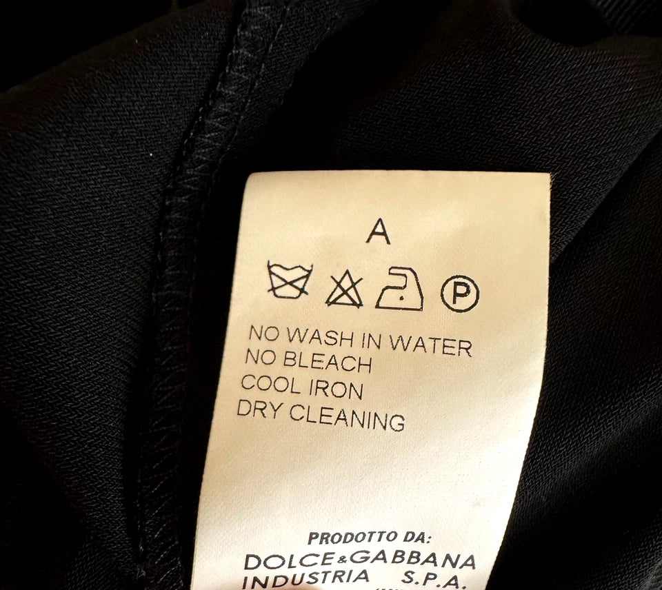 Dolce & Gabbana Italy. Black Nylon, Spandex, Acetate Stretch Flare Zip Skirt