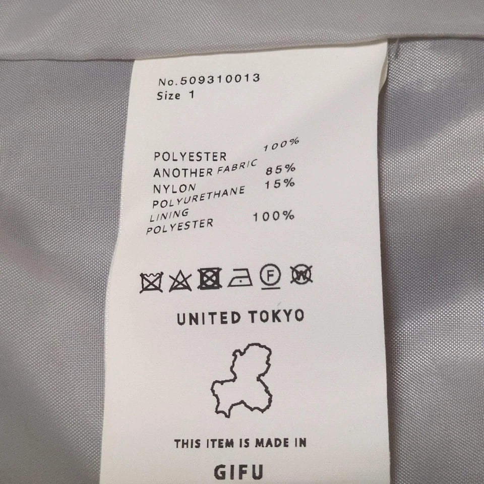 UNITED TOKYO JAPAN.  Black Blue Light Gray Dress