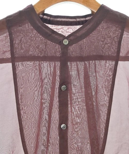 Spick and Span JAPAN. Red/Brown Semi-Sheer Long Sleeve Casual Shirt