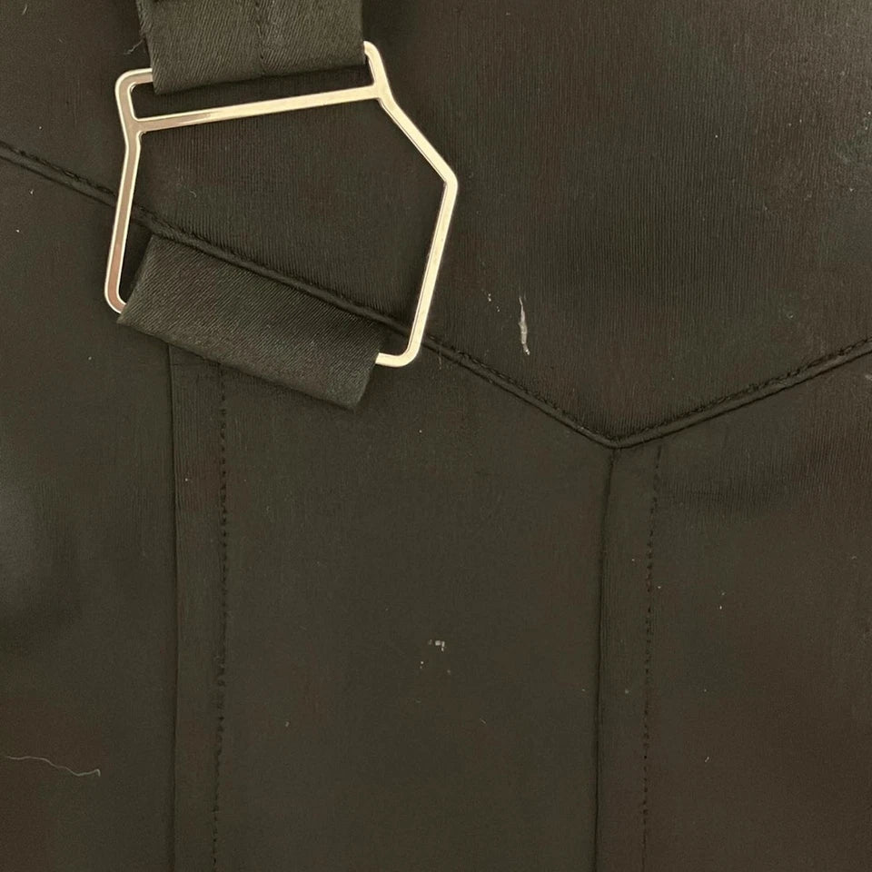 UNITED TOKYO JAPAN. Black Nylon/Acetate Maxi Length Dress