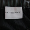 UNITED ARROWS JAPAN. Black Faux Leather Pleated Skirt