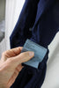 Comme De Garcons Japan. Tricot. Navy Blue Cotton Half Button Long Sleeve Dress