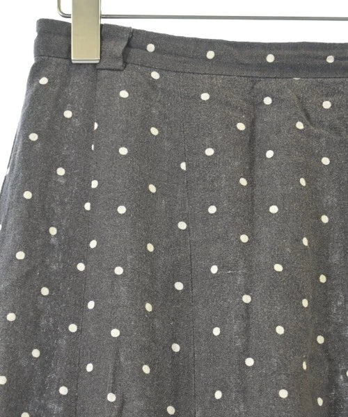 LOWRYS FARM JAPAN. Linen/Viscose  Gray x White (Dot Pattern)Long/Maxi Length Skirt