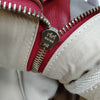 Hermes Paris. NWOT. Beige Canvas w/ Red Leather Trim & Sides Shoulder Bag