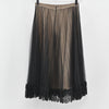 CHRISTOPHER KANE UK.T ulle Pleated Lace Black Retro Coquette Skirt