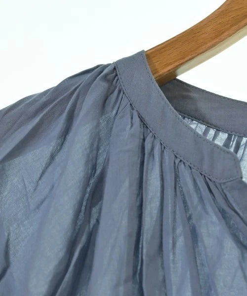 LOWRYS FARM JAPAN. Blue Cotton Shirt Dress w/Lace Belt