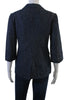 Marni Italy. Blue Denim Cotton Blend Double Breasted 3/4 Sleeve Unlined Blazer