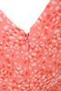 DONNA KARAN NY. DKNY. NEW. Orange Printed Wrap Dress Sleeveless V-Neck Tie Waist Dress