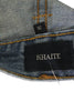 Khaite NY. Blue High Rise Button 100% Cotton Cropped Wide Leg Jeans