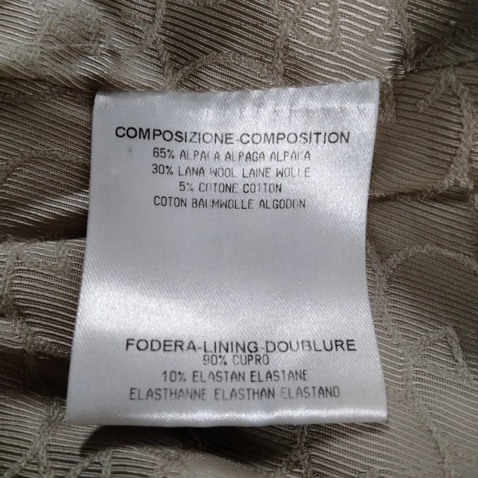 Gucci Italy. Vintage Alpaca, Wool, Leather Coat
