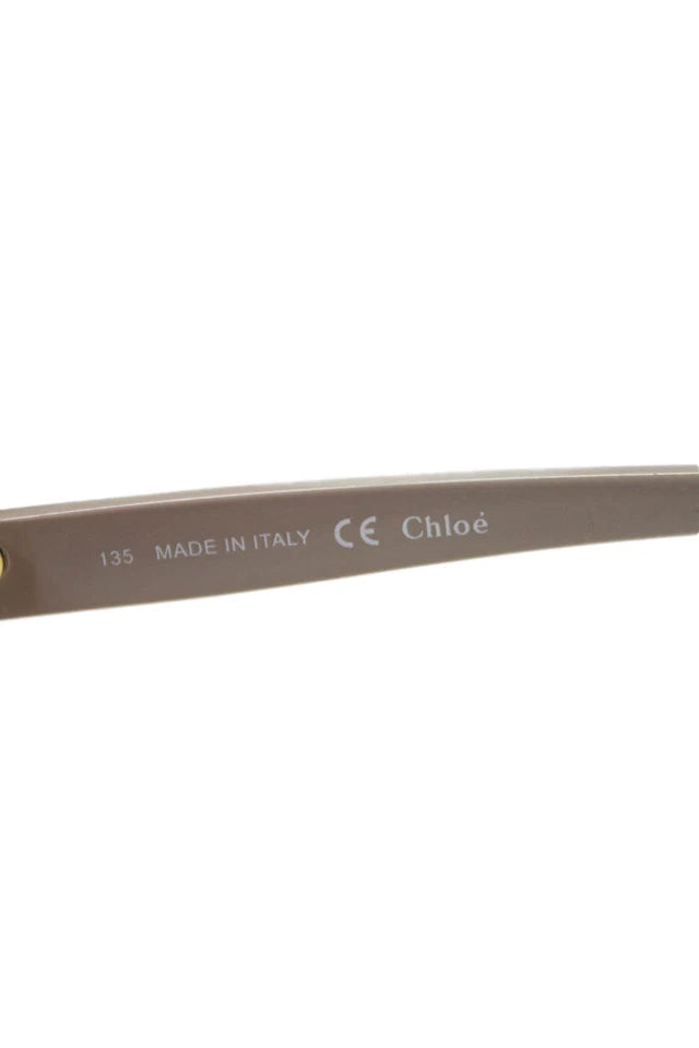 Chloe Paris. Womens Large Oval Gray/Brown Lens Sunglasses