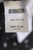 Reformation Black/White Viscose Stars Print Spaghetti Strap Dress