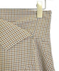 UNITED TOKYO JAPAN. Beige/Brown Checked Plaid Long/Maxi Length Skirt