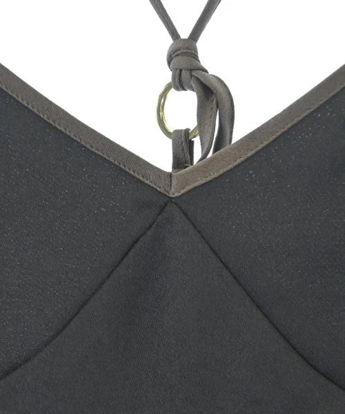 NOBLE JAPAN. Black PolyTech Slip Dress
