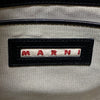 MARNI ITALY. Black Beige Leather w Gold Studded Accents Tote Bag / Shoulder Bag