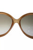 Fendi Italy. Vintage Mahogany Brown Acetate Oval Frame Large Lens Sunglasses