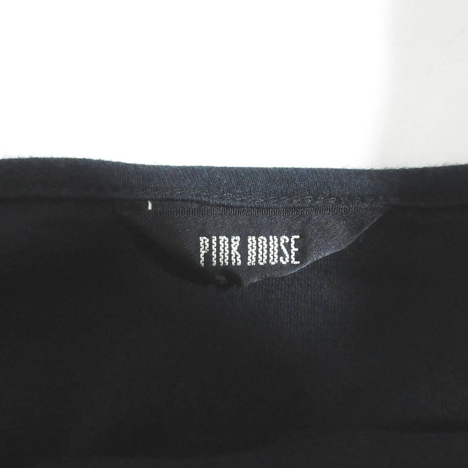 PINK HOUSE JAPAN. Black Frill Tiered Sleeveless Cut and Sew Top