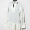TELA graph JAPAN. Cotton/Silk Blend Off-White check dolman sleeve dress