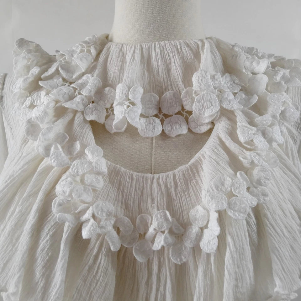 Chloe Paris. Vintage Phoebe Philo Silk/Cotton White Top