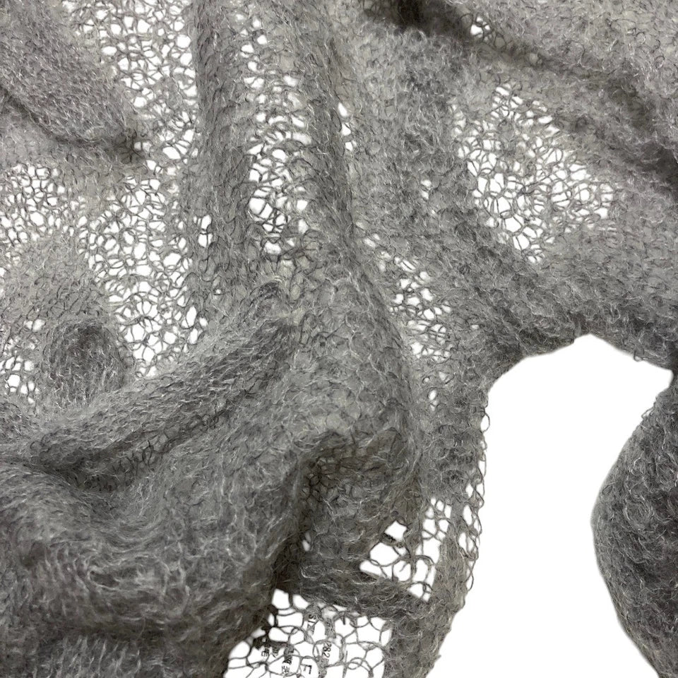 merry jenny japan. Gray Intentionally Distressing Openwork Ribbon Knit Sweater
