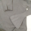 Fendi Italy. Black Rayon, Polyester Sweater, Bell Cuffs