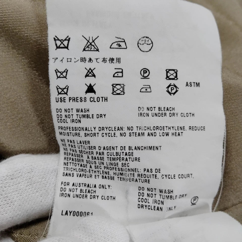 PRADA ITALY. Light Brown Nylon, Cotton, Polyurethane Long Coat