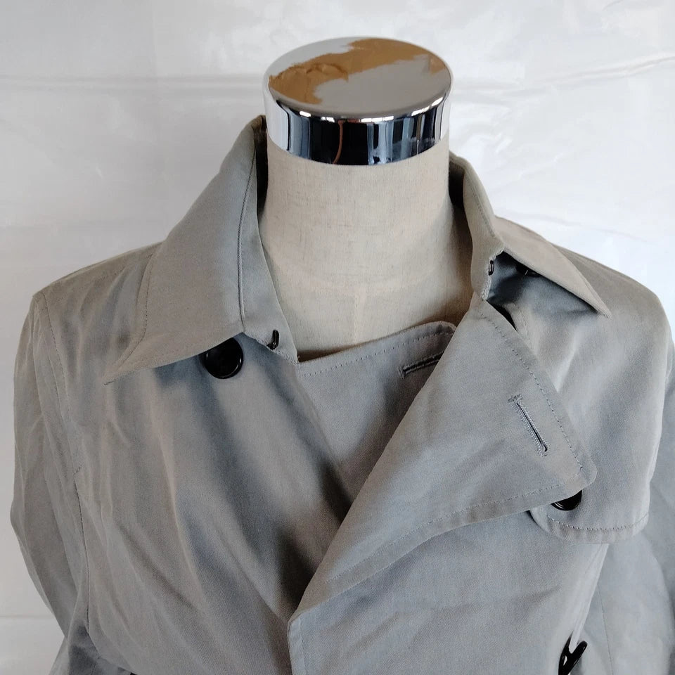 Burberry London. Gray Cotton/Cupro Coat