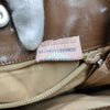 Bottega Veneta Italy. Vintage Beige, Brown, Khaki Leather Stripes Rare Shoulder Bag