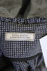 Nina Ricci Paris. Black Spotted Print V-Neck Knee Length Dress