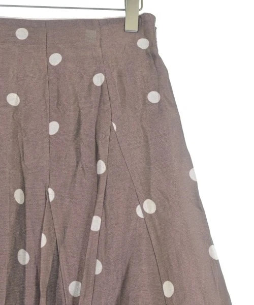 Apuweiser-riche Japan.  Brown x White (Dot Pattern) Viscose Blend Long/Maxi Length Skirt