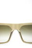 Celine Paris. Army Green Translucent Rectangular Straight Bridge Sunglasses