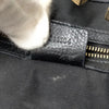 Gucci Italy. Black Leather/Canvas Logos Shoulder Bag / Hand Bag