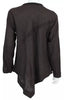 ISSEY MIYAKE JAPAN. HAAT HEART. Brown Cotton Cashmere Patchwork Asymmetric Blouse