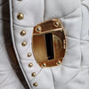 Miu Miu Italy. Beige Saffiano Leather Shoulderbag/Handbag w/Crossbody Strap