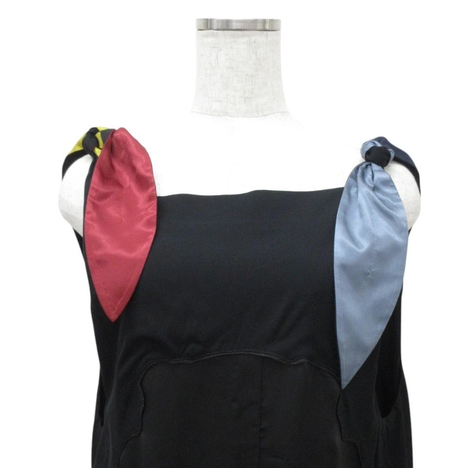 TOGA PULLA ARCHIVES JAPAN. 21SS Collection Ribbon Sleeveless Long Dress TP11-FH275 Size 38 Black