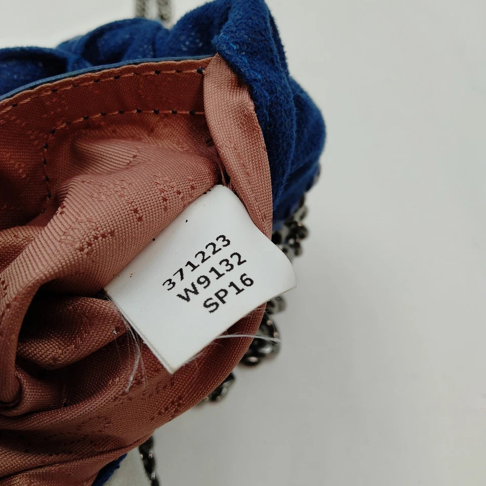 Stella McCartney UK. Blue Rare Color Faux Vegan Leather Shoulder Bag