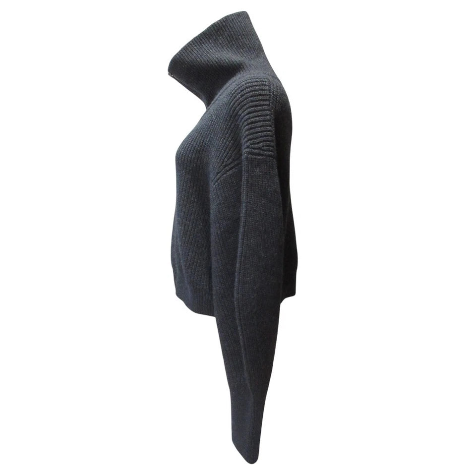 NOBLE JAPAN. 24AW COLLECTION GREY Short Zip Cardigan Knit Blouson