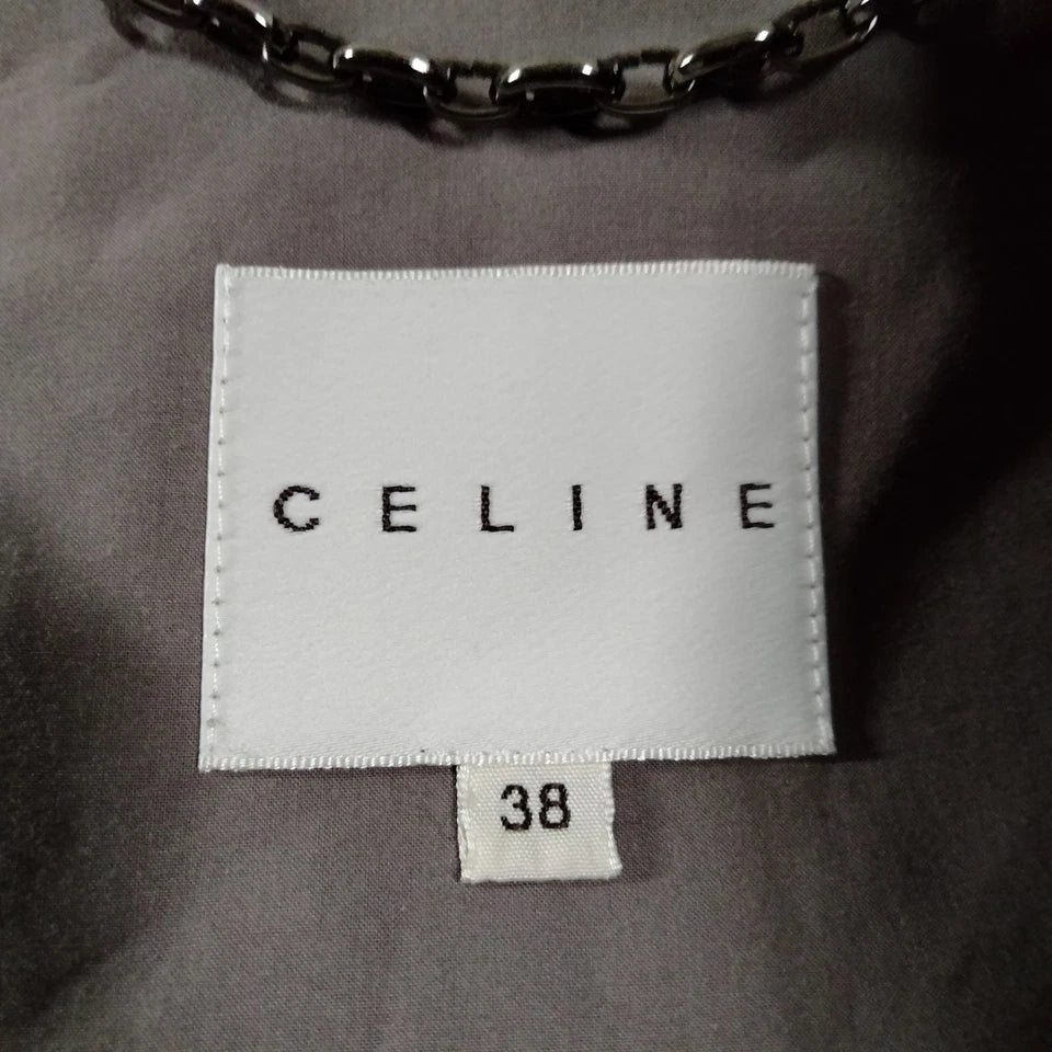 Celine Paris. Vintage Phoebe Philo Cotton, Polyurethane Coat