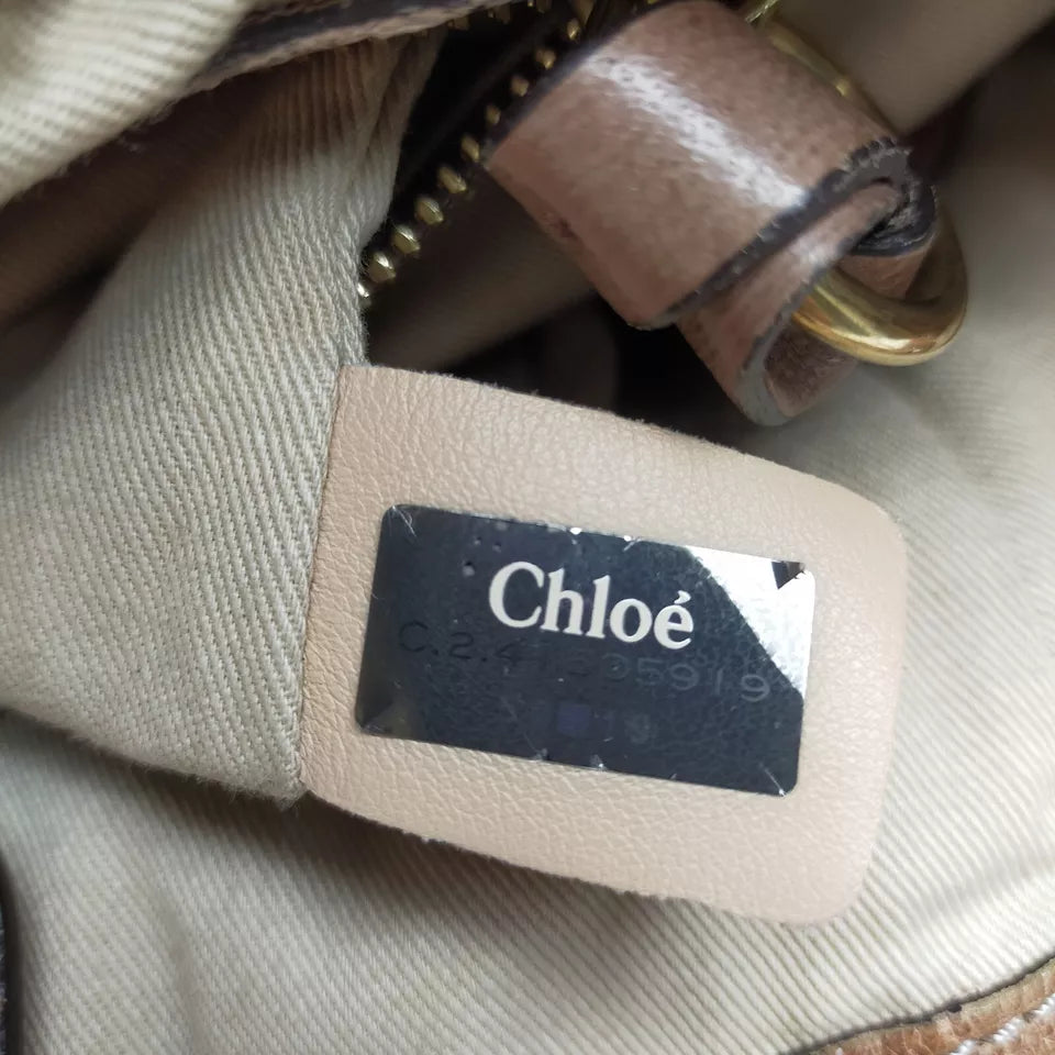 Chloe Paris. Brown Leather Long Strap Shoulder Bag