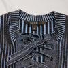 Gucci Italy. Blue Rayon Blend Tie Sweater Top