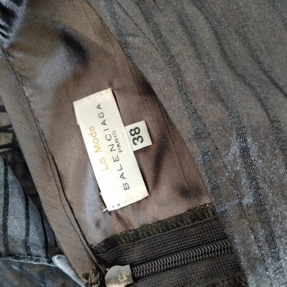 BALENCIAGA JAPAN. Black Vintage Polytech Blend Dress