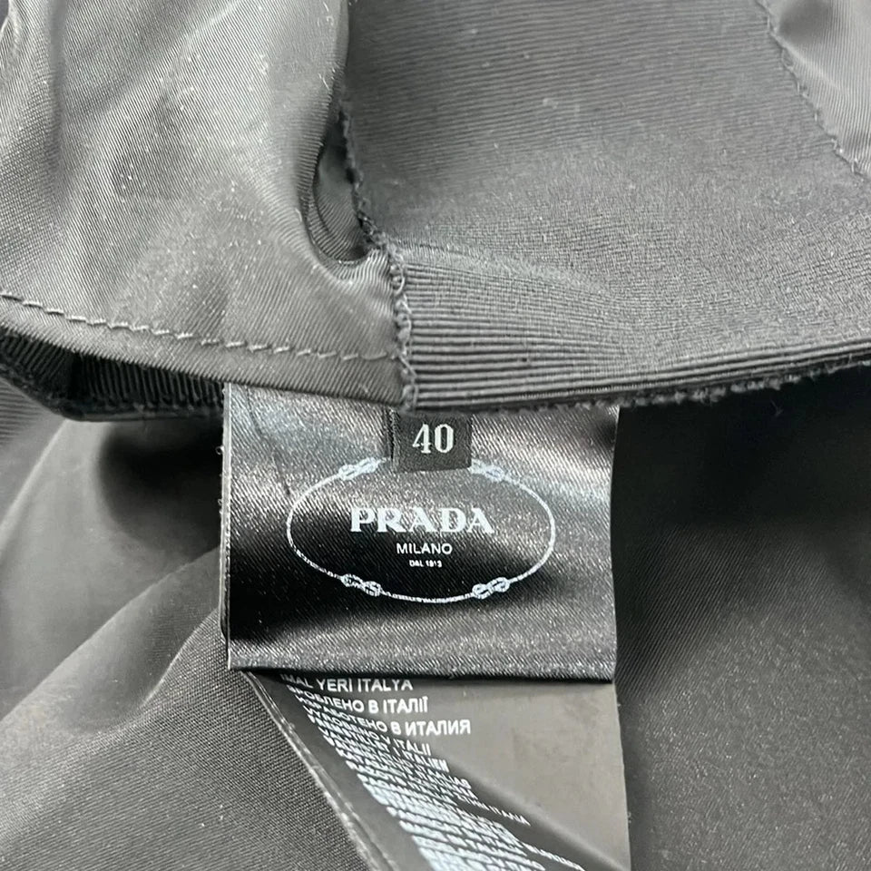 PRADA  ITALY. Black Knee Length Skirt