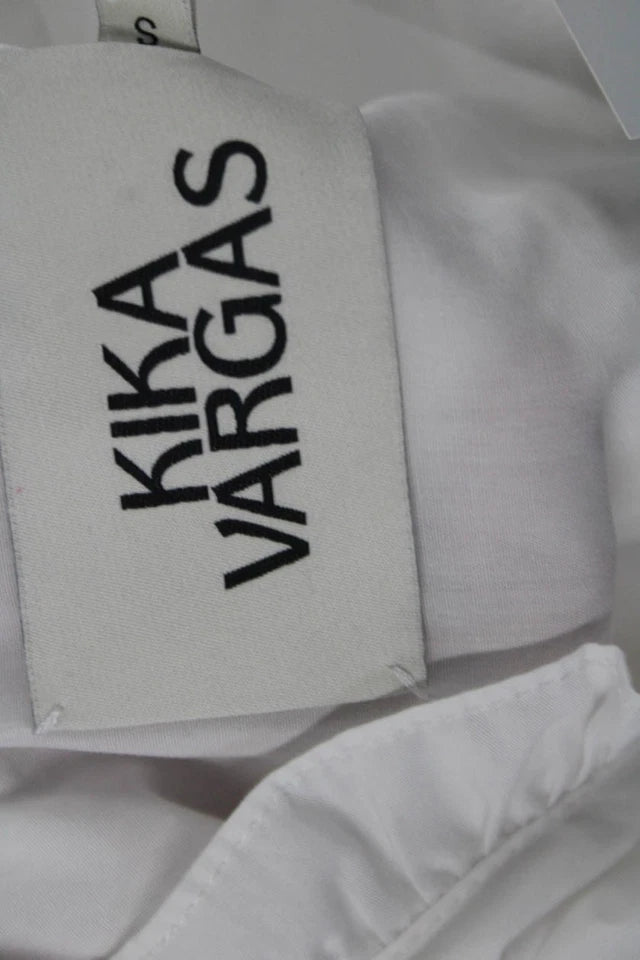 Kika Vargas Bogota. White Voluminous Kassia Cotton Dress