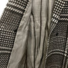 Max Mara ITALY. Black/Grey Plaid Check Pattern Tweed Long Chester Coat