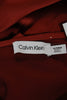 Calvin Klein Vintage Orange Square Neck Long Zip Sleeveless Slip Dress