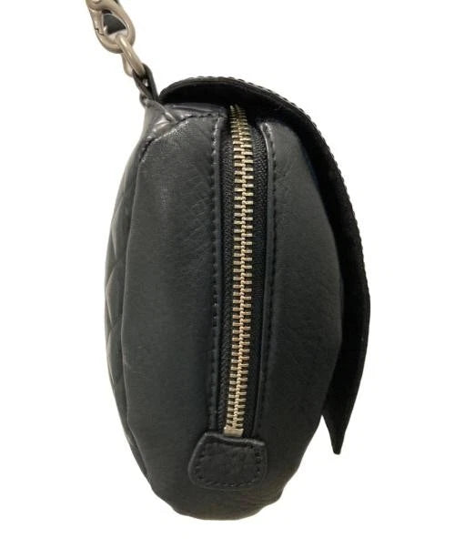 KAWA-KAWA JAPAN. Black Lambskin Quilted Small Leather Shoulder Bag shoulder bag